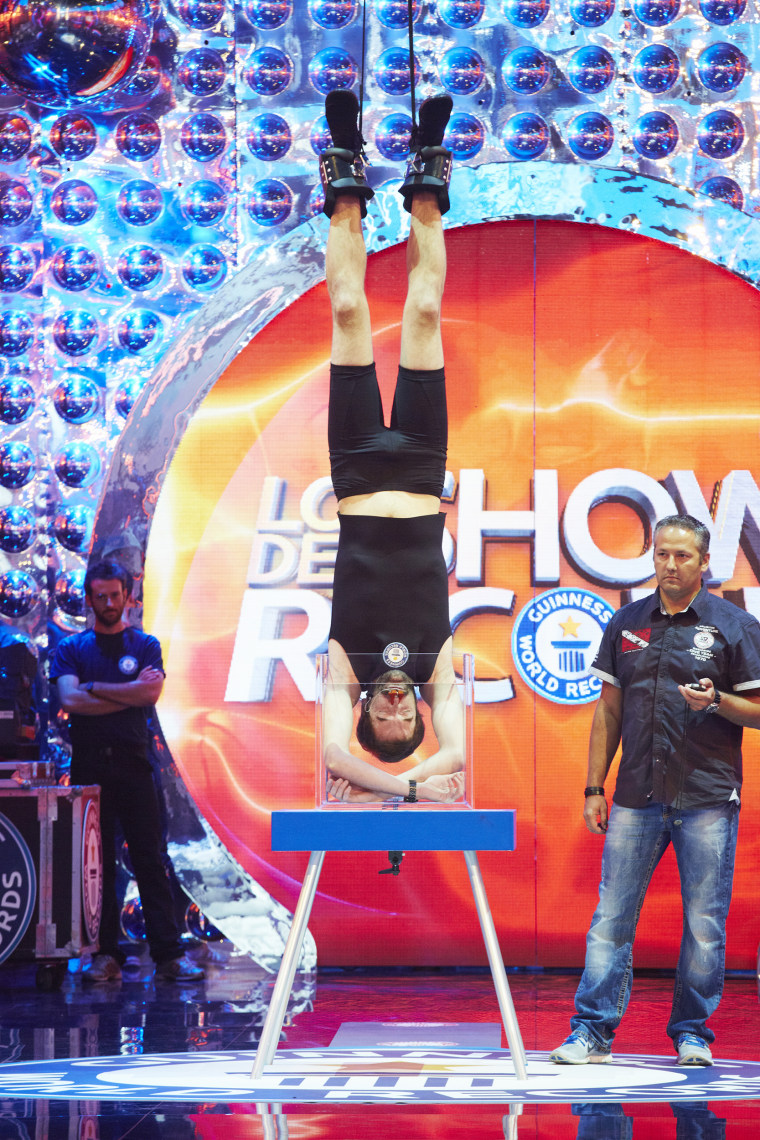 Nikolay Linder - Longest Time Holding Breath Upside Down
Guinness World Records 2014
Photo Credit: Paul Michael Hughes/Guinness World Records